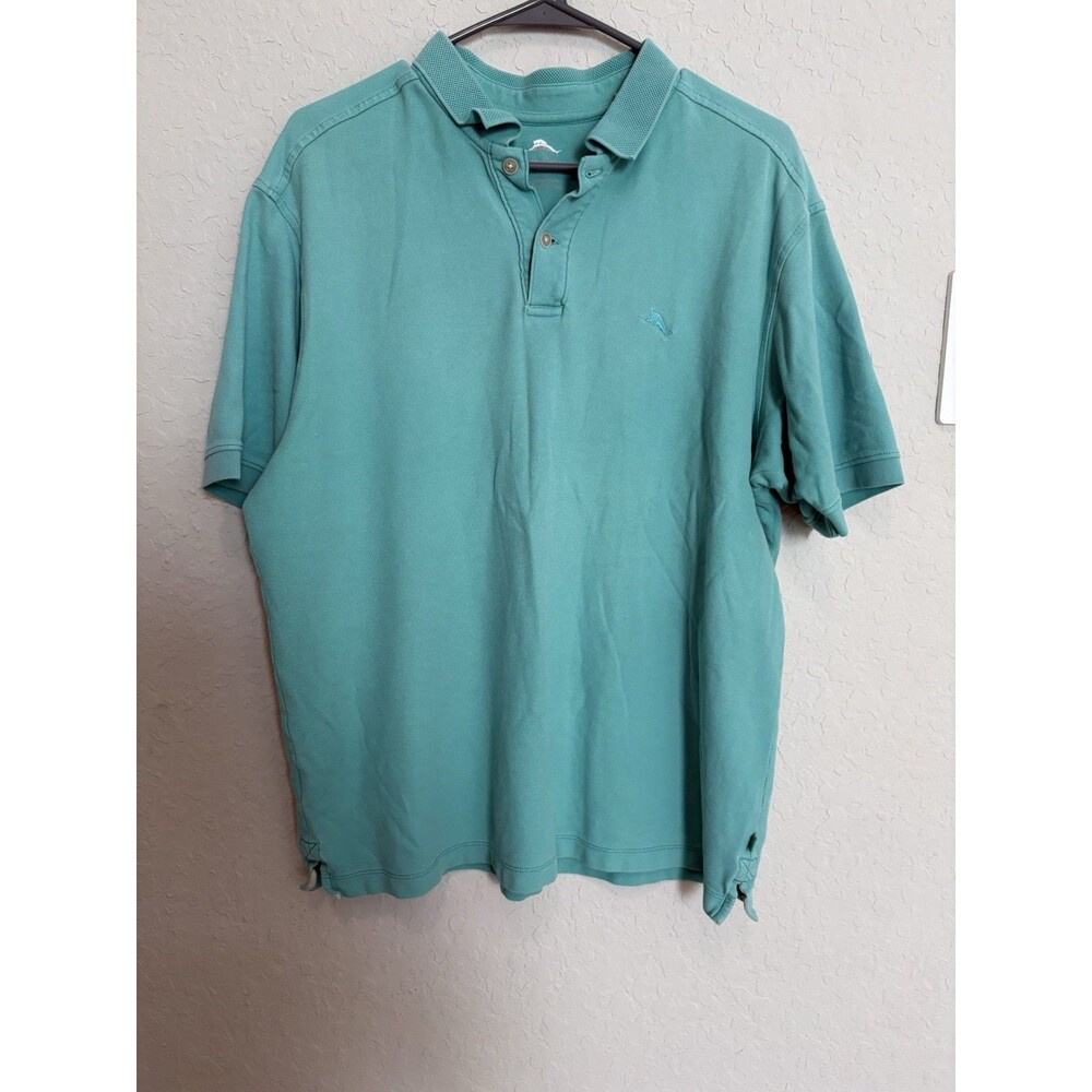 Tommy Bahama Mens Short Sleeve Polo Shirt Size Large Vacation Resort Beach Golf